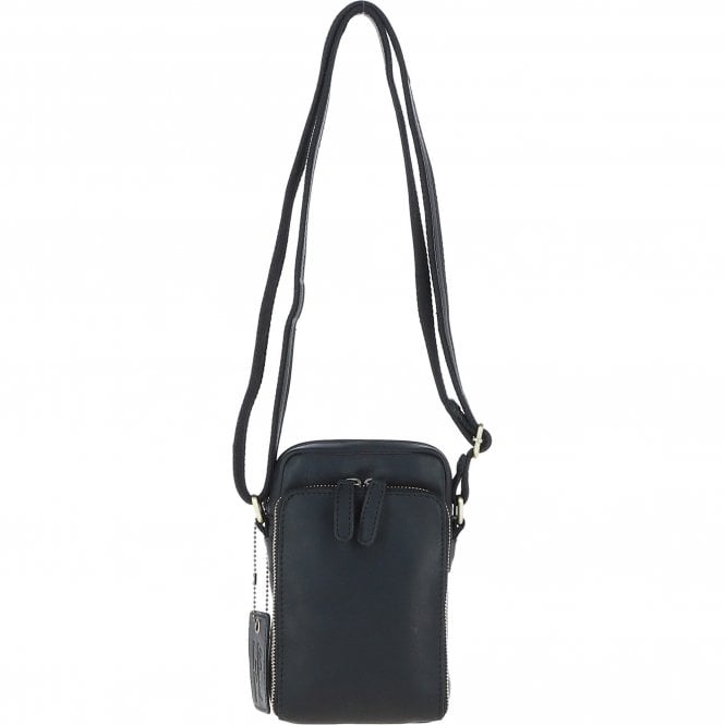 Ashwood Leather Crossbody Smartphone Bag Black: K-41
