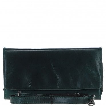 Ashwood Leather Detachable Strap Crossbody Clutch Purse Green: P-64