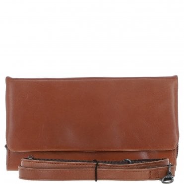 Ashwood Leather Detachable Strap Crossbody Clutch Purse Tan: P-64