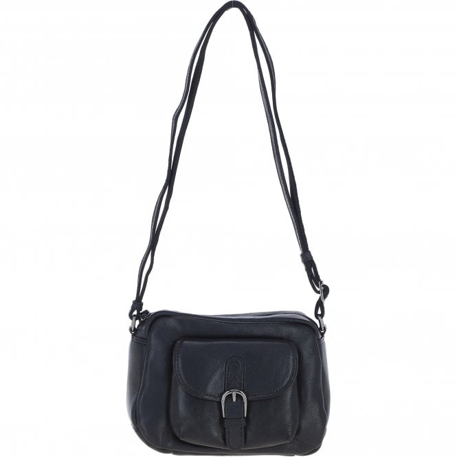 Ashwood Leather Elegant Women's Buckle Shoulder Bag Black: S-32
