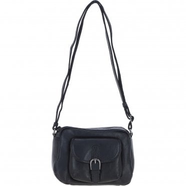 Ashwood Leather Elegant Women's Buckle Shoulder Bag Black: S-32