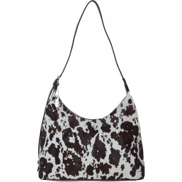 Ashwood Leather Hair-on-Hide Shoulder Bag with Adjustable Strap Brown: H-53