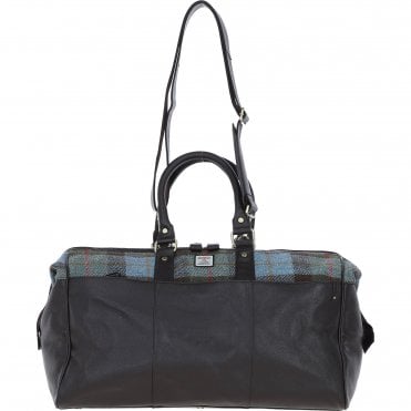 Ashwood Leather & Harris Tweed® Cloth Doctor Holdall Brown/Mcload: TW-42-01-BM