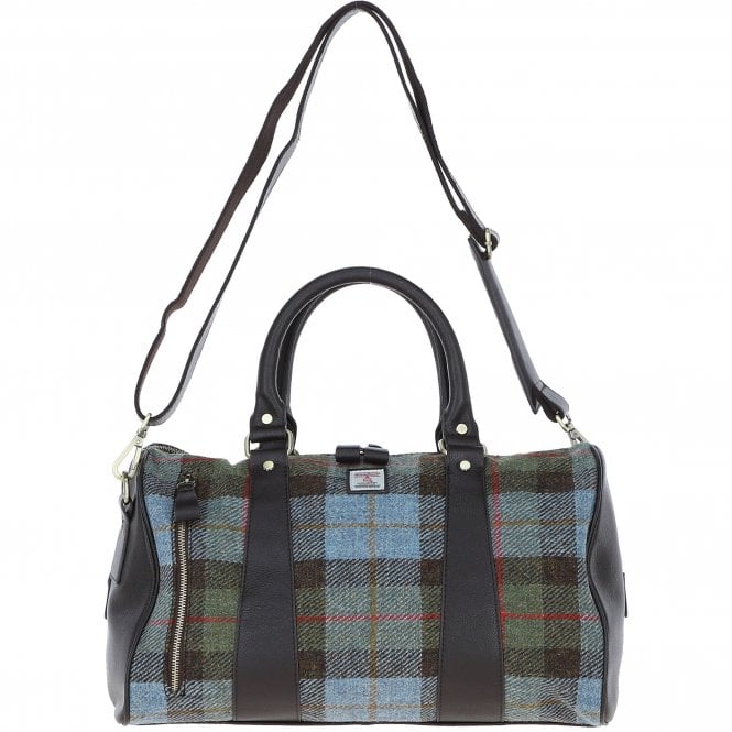 Ashwood Leather & Harris Tweed® Cloth Doctor Holdall Brown/Mcload: TW-46-01-BM