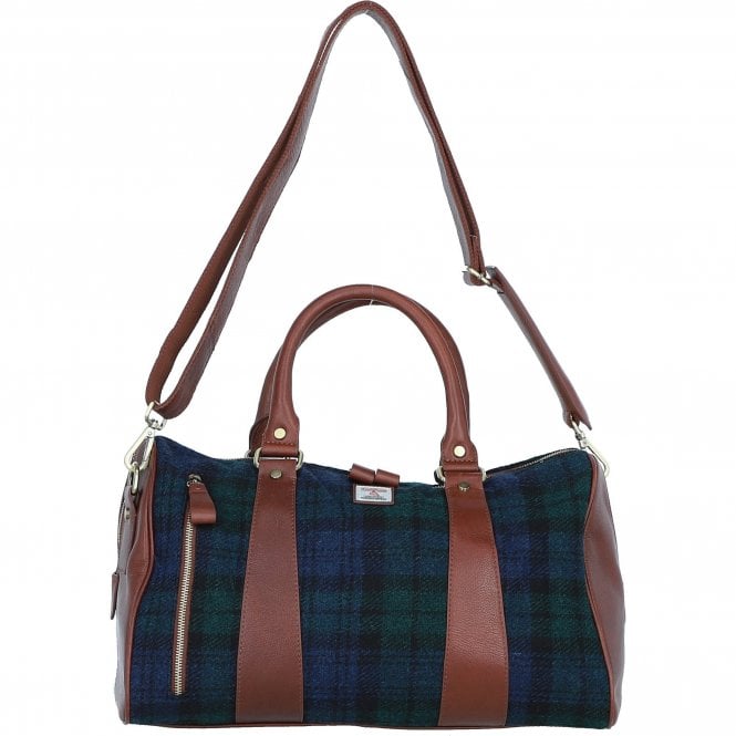 Ashwood Leather & Harris Tweed® Cloth Doctor Holdall Tan/Watch: TW-46-04-TW