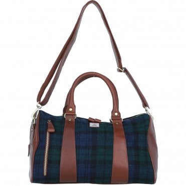 Ashwood Leather & Harris Tweed® Cloth Doctor Holdall Tan/Watch: TW-46-04-TW