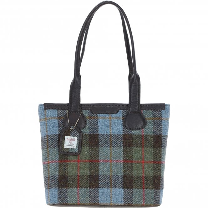 Ashwood Leather & Harris Tweed® Cloth Genuine Leather Shoulder Bag Brown/Mcload: TW-23-01-BM