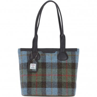 Ashwood Leather & Harris Tweed® Cloth Genuine Leather Shoulder Bag Brown/Mcload: TW-23-01-BM