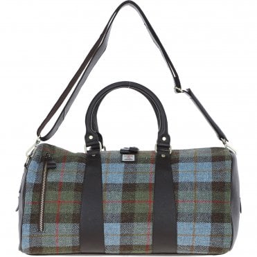 Ashwood Leather & Harris Tweed® Cloth Large Holdall Brown/Mcload: TW-47-01-BM