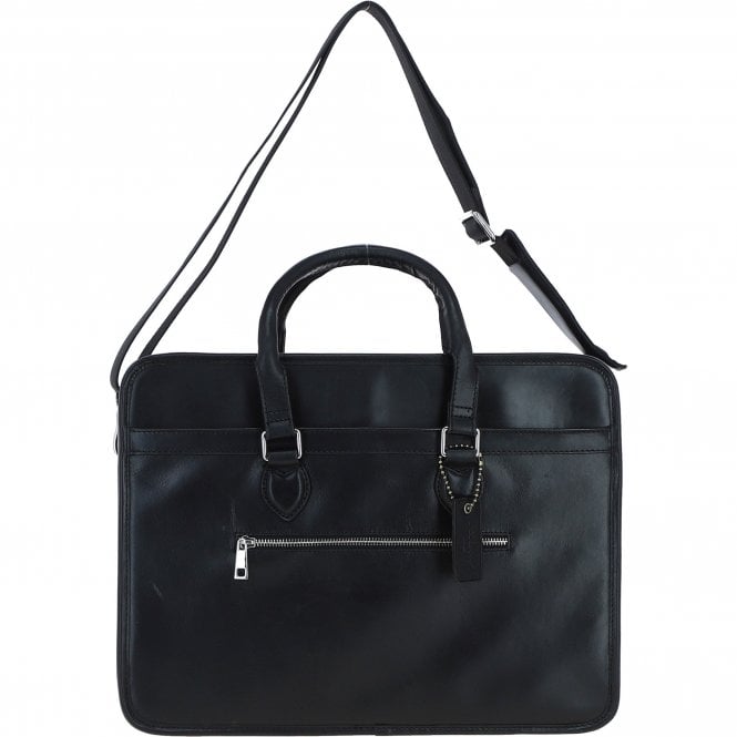 Ashwood Leather Large Business Case Black: PL-48