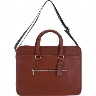 Ashwood Leather Large Business Case Tan: PL-48
