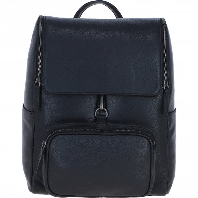 Ashwood Leather Men’s Buckle Rucksack Black: S-64