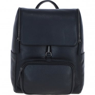 Ashwood Leather Men’s Buckle Rucksack Black: S-64