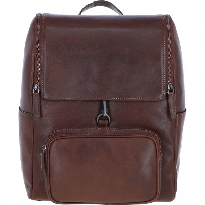 Ashwood Leather Men’s Buckle Rucksack Chestnut: S-64