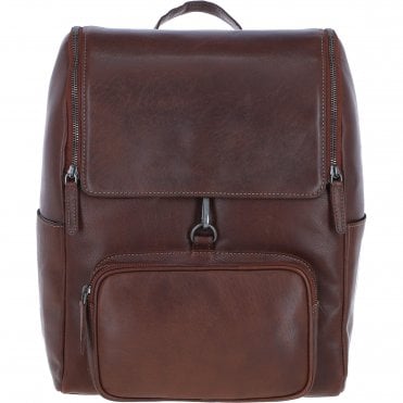 Ashwood Leather Men’s Buckle Rucksack Chestnut: S-64