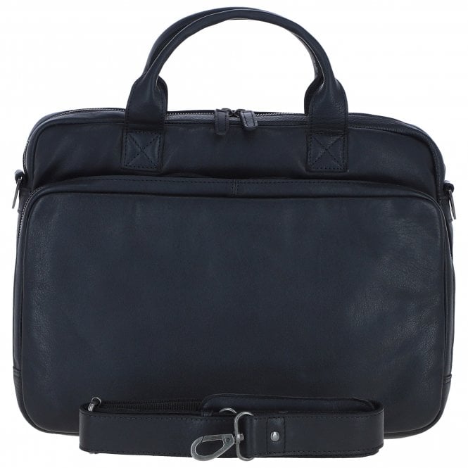 Ashwood Leather Men’s Messenger Laptop Bag Black: S-63