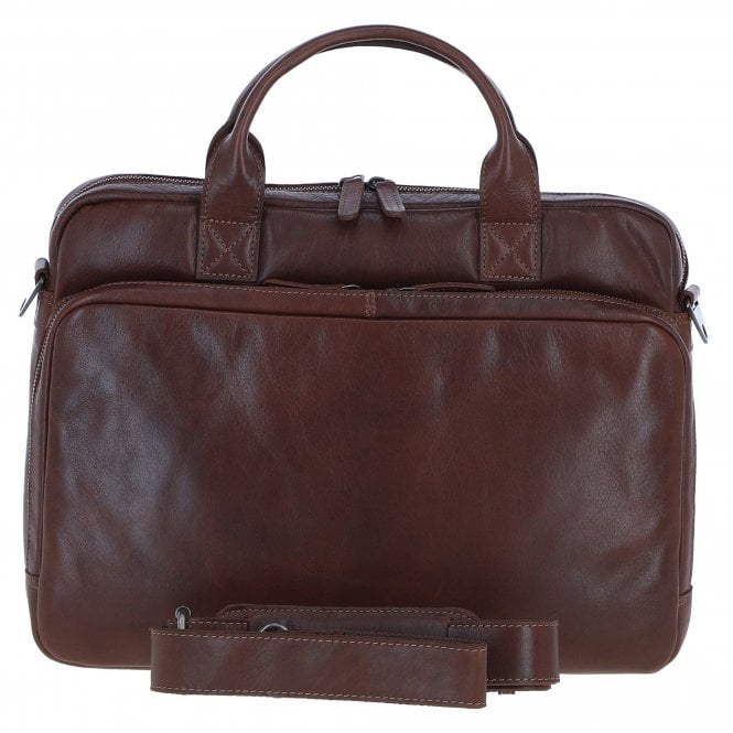 Ashwood Leather Men’s Messenger Laptop Bag Chestnut: S-63