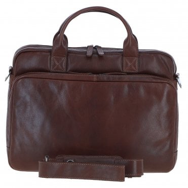 Ashwood Leather Men’s Messenger Laptop Bag Chestnut: S-63