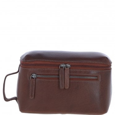 Ashwood Leather Men's Classic Washbag Chestnut: S-66