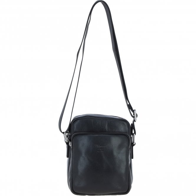 Ashwood Leather Men's Cross Body Bag Black: PL-43