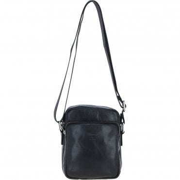 Ashwood Leather Men's Cross Body Bag Black: PL-43