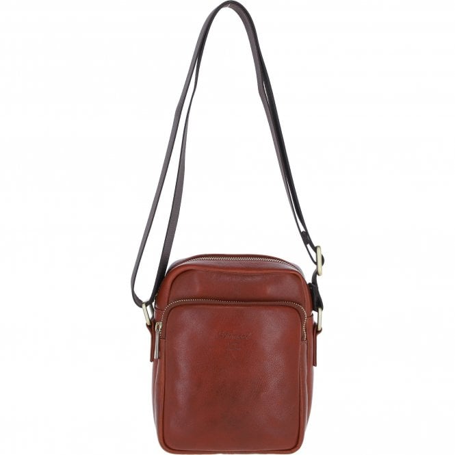 Ashwood Leather Men's Cross Body Bag Tan: PL-43