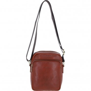 Ashwood Leather Men's Cross Body Bag Tan: PL-43
