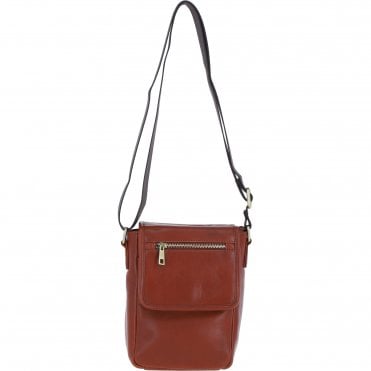 Ashwood Leather Men's Cross Body Flap Bag Tan: PL-44