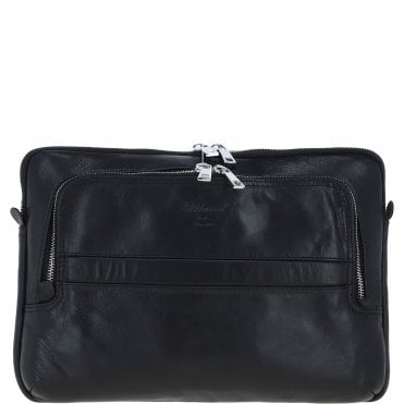 Ashwood Leather Mens Laptop Sleeves Bag Black: PL-42