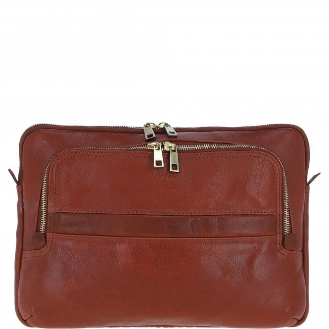 Ashwood Leather Mens Laptop Sleeves Bag Tan: PL-42