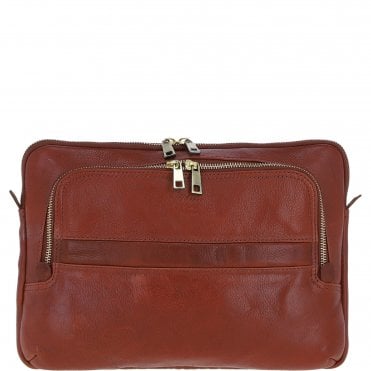 Ashwood Leather Mens Laptop Sleeves Bag Tan: PL-42