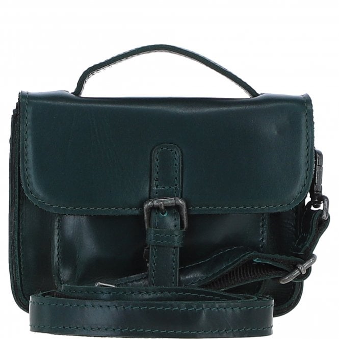 Ashwood Leather Mini Crossbody Satchel Bag Green: P-61