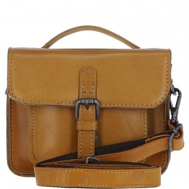Ashwood Leather Mini Crossbody Satchel Bag Mustard: P-61