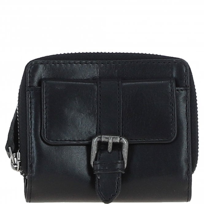 Ashwood Leather Multi Compartment Purse with Gift Box Black: P-60