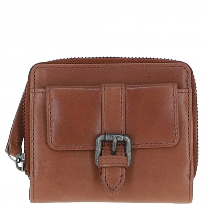 Ashwood Leather Multi Compartment Purse with Gift Box Tan: P-60