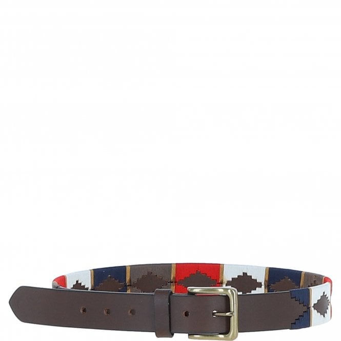 Ashwood Leather Multicolored Handmade Belt Navy: POF-20