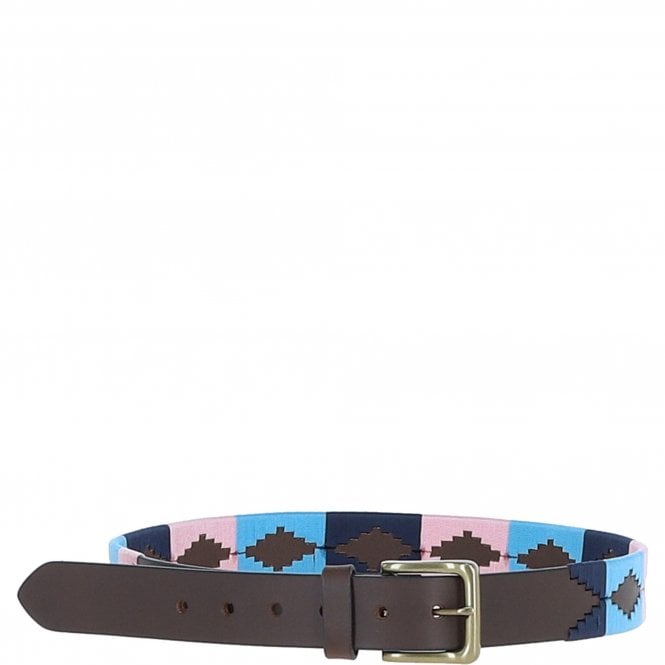 Ashwood Leather Multicolored Handmade Belt Pink: POF-21