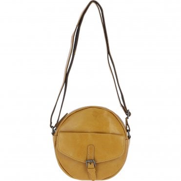 Ashwood Leather Round Crossbody Bag Mustard: P-66