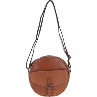 Ashwood Leather Round Crossbody Bag Tan: P-66