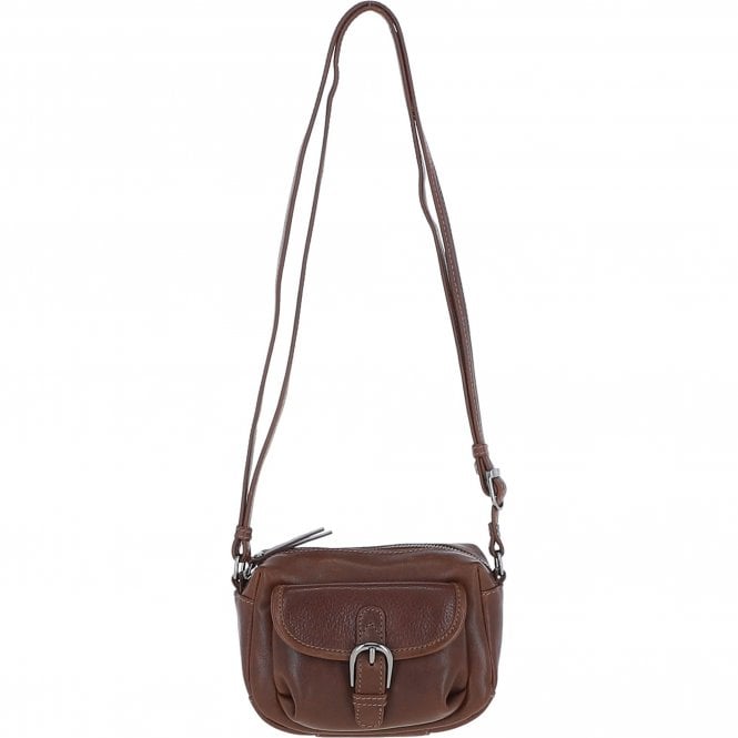 Ashwood Leather Smart Women's Buckle Crossbody Bag Chestnut: S-31