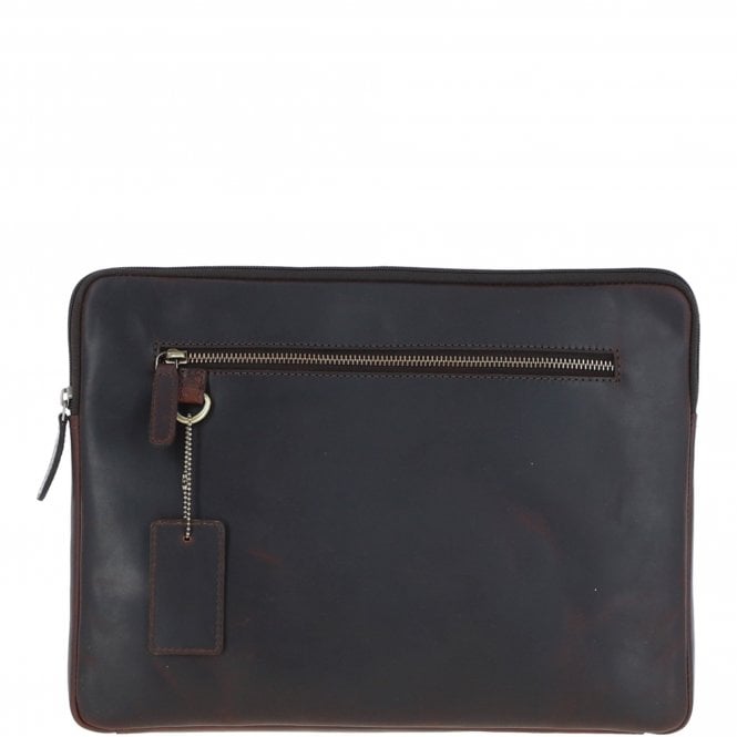 Ashwood Leather Tablet Holder and A4 Sleeve Section Brown: K-40