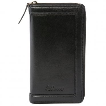Leather Travel Wallet Black : TW-01