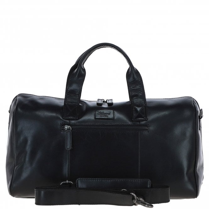 Ashwood Leather Travel Weekend Duffle Bag Black: P-68