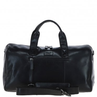 Ashwood Leather Travel Weekend Duffle Bag Black: P-68