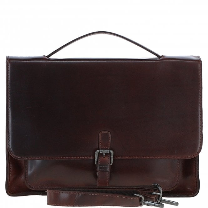 Ashwood Leather Unisex Large Crossbody Satchel Bag Brandy: P-63