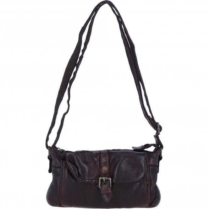 Ashwood Leather Vintage Crossbody Shoulder Bag in Brandy: D-51
