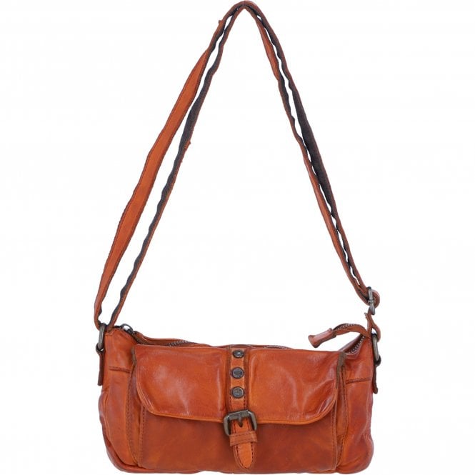 Ashwood Leather Vintage Crossbody Shoulder Bag in Tan: D-51
