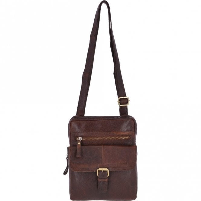 Ashwood Leather Vintage Medium Flight Shoulder Bag Brandy : G-33