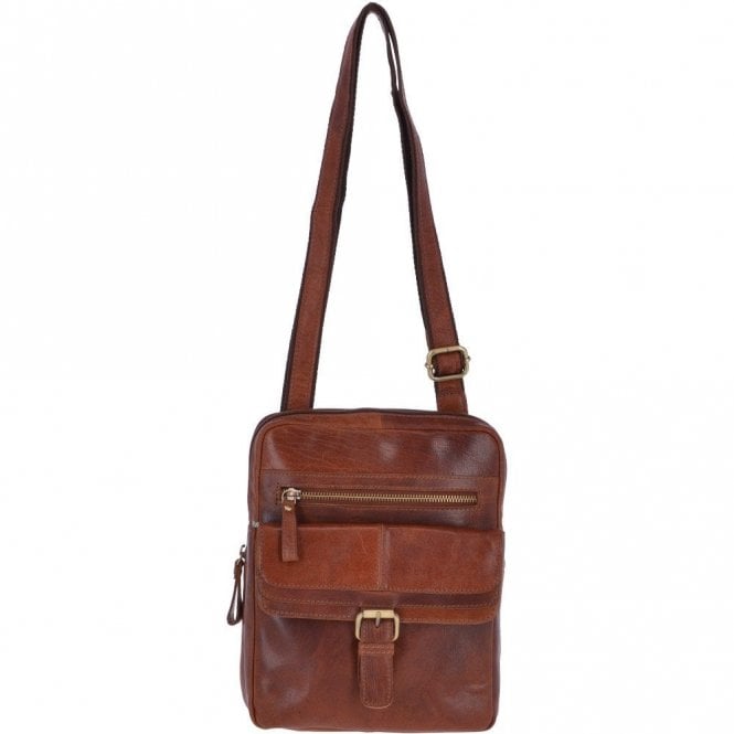 Ashwood Leather Vintage Medium Flight Shoulder Bag Tan : G-33
