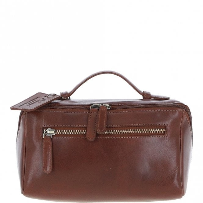 Ashwood Leather Washbag Chestnut: K-49